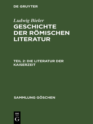 cover image of Die Literatur der Kaiserzeit